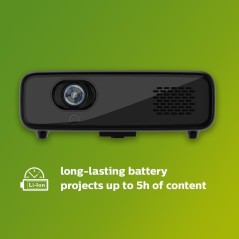 Philips PPX520 DLP Projector - Ultra Portable USB-C HDMI Mini Projector for Stunning Visuals